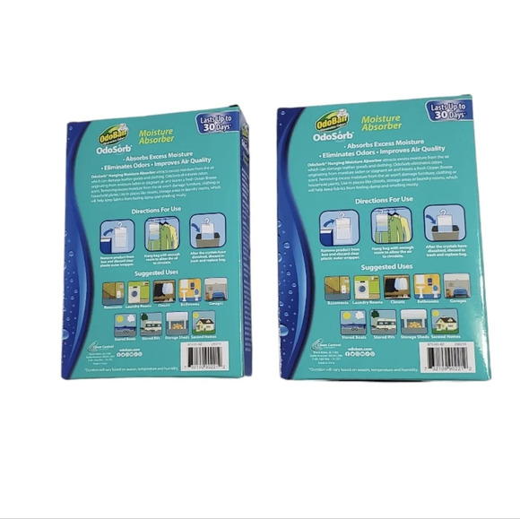 NEW OdoBan OdoSorb Moisture Absorber Bag Ocean Breeze, 9.8 oz Bundle Pack 2 - Picture 2 of 4